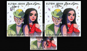 Elton John and Dua Lipa-Cold Heart-2021-signed
